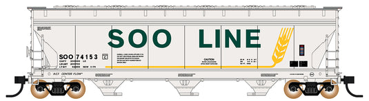 Intermountain HO ACF 4650 Cubic Foot 3-Bay Hoppers - SOO Line