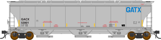 Intermountain HO Trinity 5161 3-Bay Covered Hoppers - GATX
