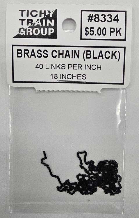 Tichy Train Group HO Blackened Brass Chain - 40 Links Per Inch, 18