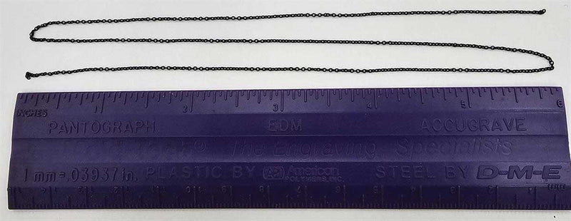 Load image into Gallery viewer, Tichy Train Group HO Blackened Brass Chain - 23 Links Per Inch, 18&quot; 45.7cm Length23 Links Per Inch, 18&quot; 45.7cm Length
