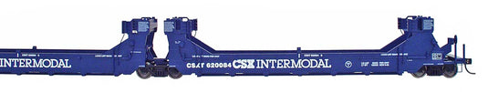 Intermountain HO Twin Stack Well Cars - 5 Car Articulated Set (Former A-Line) - CSX