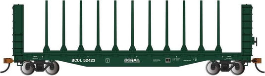 Bachmann HO Center-Beam Flat Car with Bulkheads - BC Rail