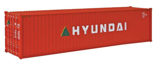 Walthers SceneMaster HO 40' Hi Cube Corrugated Side Container - Hyundai (orange white green yellow)
