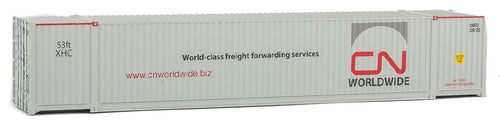 Walthers SceneMaster 53' Singamas Corrugated-Side Container - Canadian National (white gray red; Worldwide Logo)