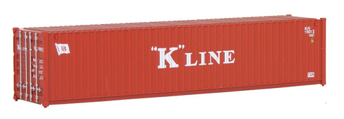 Walthers SceneMaster HO 40' Corrugated Container - K-Line (red white)