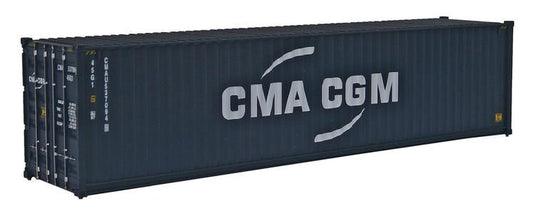 Walthers SceneMaster HO conteneur 40 pi grand volume à parois ondulées (panneaux latéraux) – CMA-CGM (nouveau logo) (949-8257)