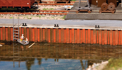 Walthers SceneMaster HO Harbor Wall - Kit pkg(2)