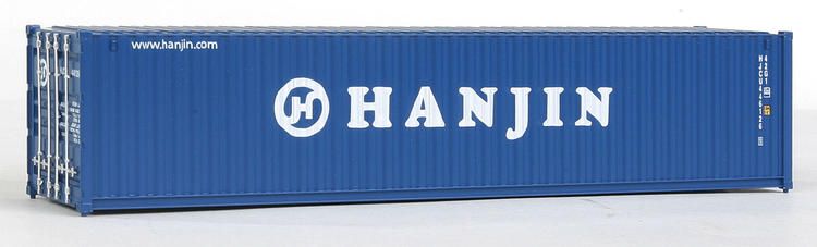 Load image into Gallery viewer, Walthers SceneMaster HO conteneur 40 pi à parois ondulées – Hanjin (949-8158)
