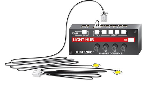 Woodland Scenics Just Plug Light & Hub Set - Include 2 Warm White LED