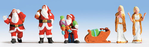 Walthers SceneMaster HO Christmas Figures - pkg(6)