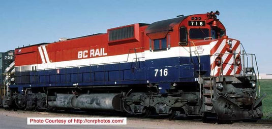 Bowser Executive HO MLW M630 - w/DCC & Sound - BC Rail (Red White Blue Hockey Stick) :