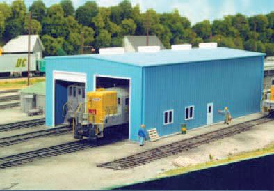 Pikestuff HO Modern 1 or 2 Stall Engine House - Kit - 5-1/2 x 11  14 x 27.9cm