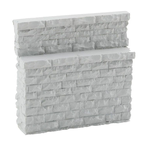 Walthers Cornerstone HO Single-Track Railroad Bridge Stone Abutment - Low - Resin Casting