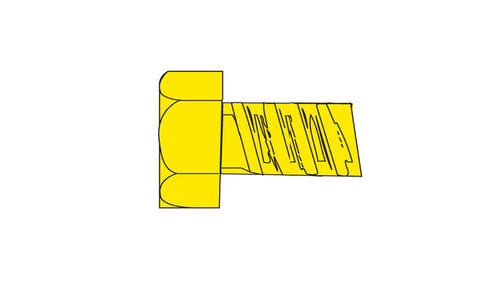 Woodland Scenics Hob-Bits(R) 1-72 Hex Head Screws - Brass pkg(5) - 1/2 Long