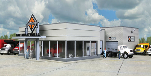 Walthers Cornerstone HO International Truck Dealership - Kit