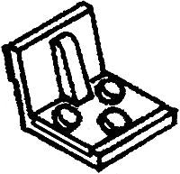 Details West HO Turnout Rail Braces pkg(12) - Rigid