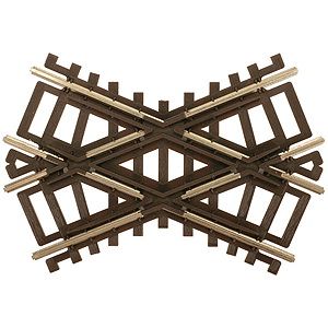 Atlas HO Code 83 Crossing - Nickel Silver w/Brown Ties - 45 Degrees