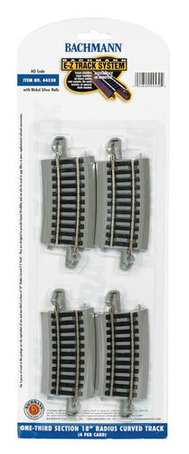 Bachmann HO E-Z Track Curved Track Nickel Silver - 1/3 18