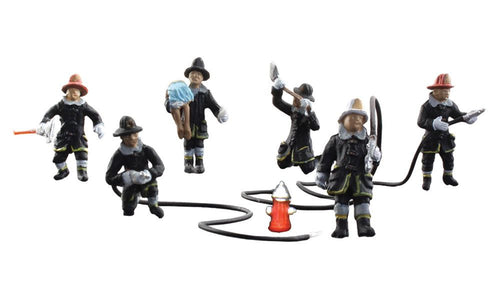 Woodland Scenics HO Rescue Firefighters figures - pkg(7)