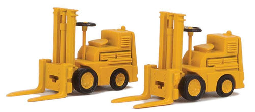 Walthers SceneMaster HO Forklift 2-Pack - Assembled - Yellow