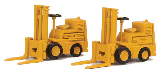 Walthers SceneMaster HO Forklift 2-Pack - Assembled - Yellow