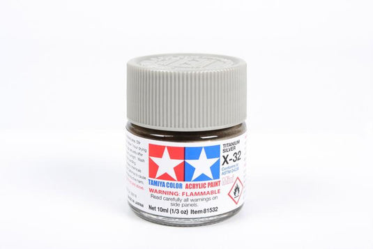 Tamiya Paint X32 Gloss Titanium Silver 10ml.