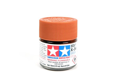 Tamiya Paint X34 Gloss Metallic Brown 10ml.