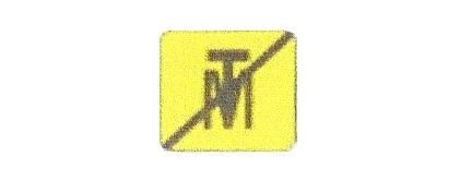 Load image into Gallery viewer, Signalisation C&amp;G HO – Panneau « Fin de… » – Fin de voie principale (F-309)
