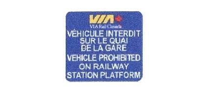 Signalisation C&G HO – Panneau VIA Rail Canada – Interdiction (F-314)