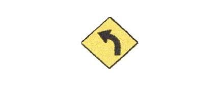 Signalisation C&G HO – Panneau de virage – À gauche (D-110-2-G)