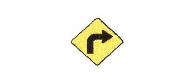 Signalisation C&G HO – Panneau de virage – À droite, 90 degrés (D-110-1-D)