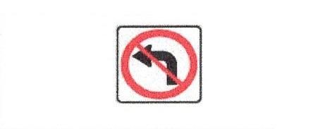 Signalisation C&G HO – Panneau de virage – Interdit à gauche (P-110-6)