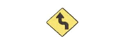 Signalisation C&G HO – Panneau de virage – En S vers la gauche (D-110-3-G)