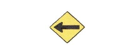 Load image into Gallery viewer, Signalisation C&amp;G HO – Panneau de direction – À gauche (D-130-1-G)
