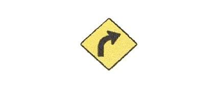 Load image into Gallery viewer, Signalisation C&amp;G HO – Panneau de virage – À droite (D-110-2-D)
