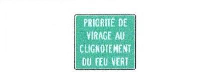 Signalisation C&G HO Priorité de virage feu vert clignottant