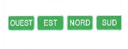 Signalisation C&G HO Points Cardinaux (Nord, Ouest, Sud, Est) (4) (Custom)