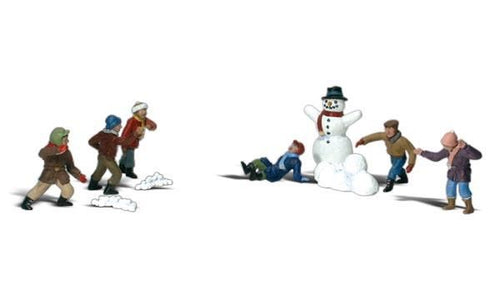 Woodland Scenics HO Snowball Fight - Scenic Accents(R) - pkg(6)