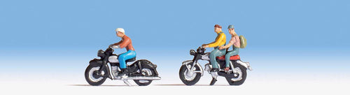 Walthers SceneMaster HO Motorcyclists - 3 Riders and 2 Bikes