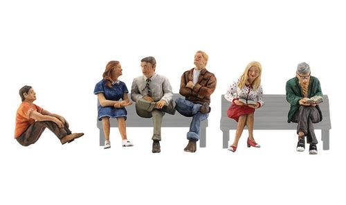Woodland Scenics HO Scenic Accents(R) Figures - People Sitting pkg(6)
