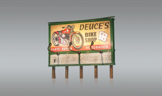 Woodland Scenics Just Plug HO Lighted Billboard - Deuce's Bike Shop