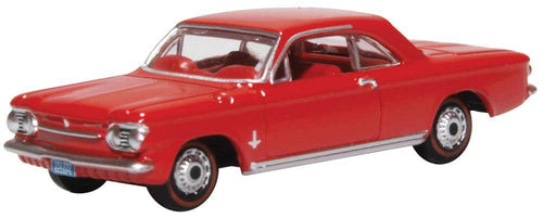 Oxford Diecast HO 1963-1970 Chevrolet Corvair Coupe - Riverside Red