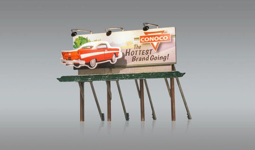 Woodland Scenics Just Plug HO Lighted Billboard - Conoco Hottest Brand