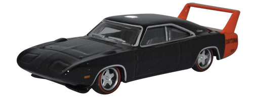 Oxford Diecast HO 1969 Dodge Charger Daytona - Black, Red