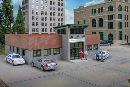 Walthers Cornerstone HO Modern Police Station - Kit