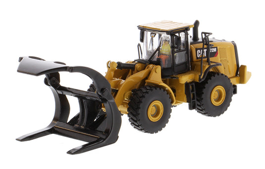 Diecast Masters 1/87 CAT 972M Wheel Loader w/Log Fork