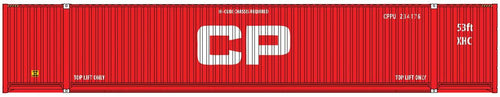 Walthers SceneMaster HO 53' Singamas Corrugated-Side Container - Canadian Pacific (red, large CP)