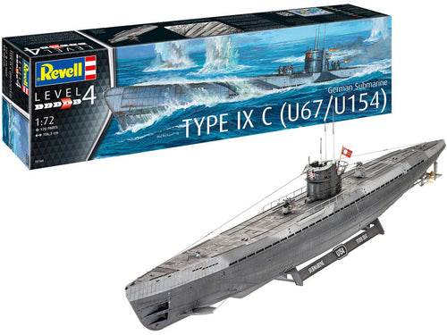 Revell Germany 1/72 German Submarine Type IX C U67/U