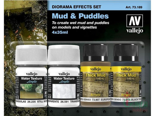 Vallejo Mud & Puddles Weathering Set 4pcs.