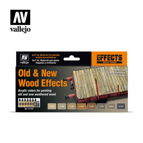 Vallejo Old & New Wood Effect Set 8pcs.